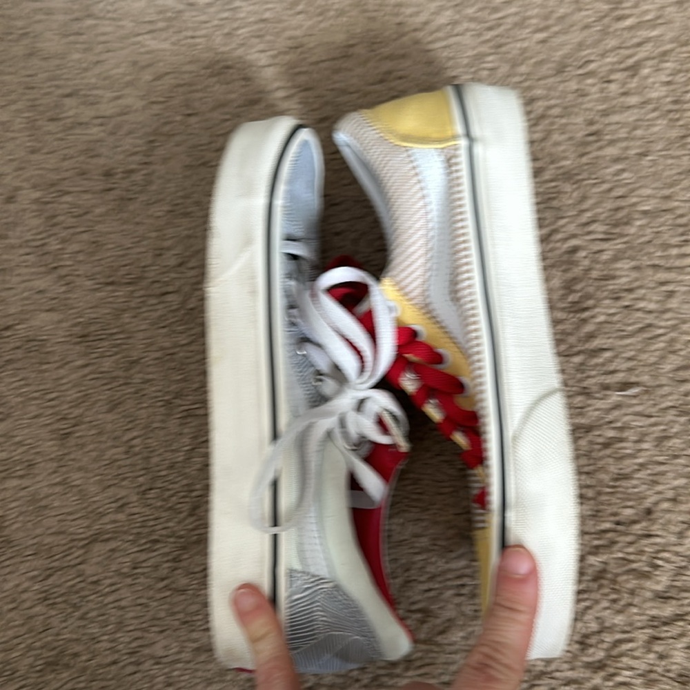 Multicolored Mismatched Vans - image 3